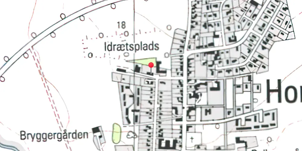 Historisk kort over Horslunde Station Historisk kort over Horslunde Station