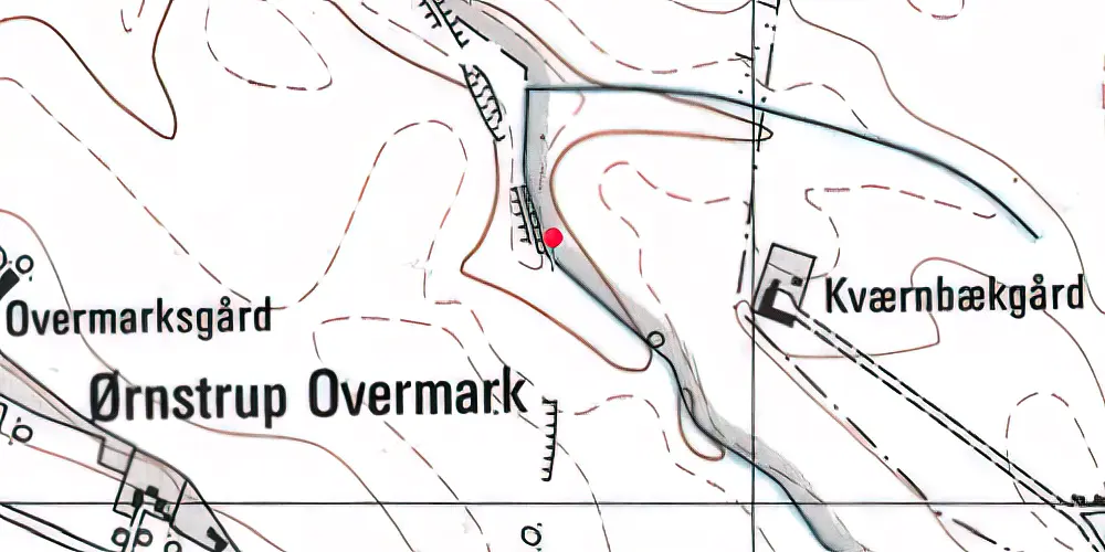 Historisk kort over Torsted Grusgrav Sidespor