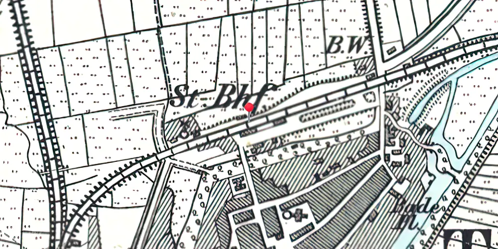Historisk kort over Tønder Øst Station Historisk kort over Tønder Øst Station