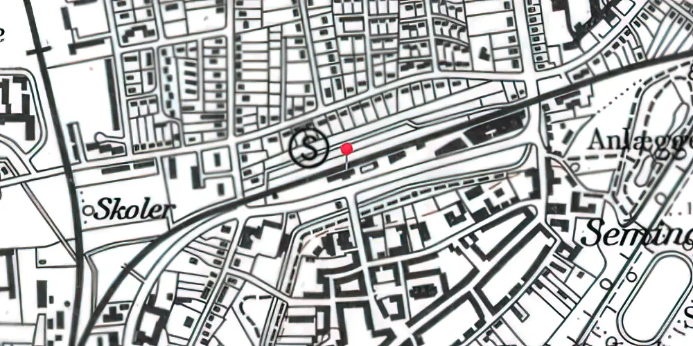 Historisk kort over Tønder Øst Station Historisk kort over Tønder Øst Station