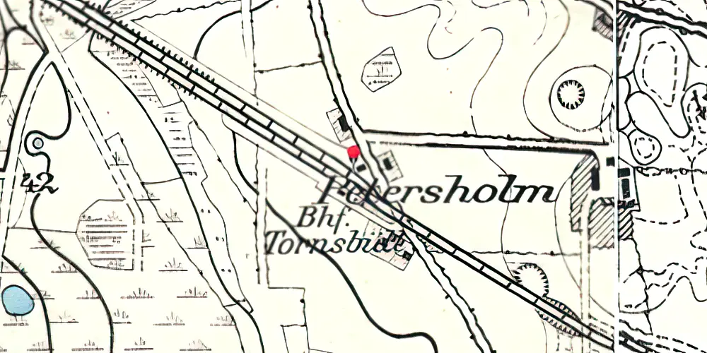 Historisk kort over Tørsbøl Station Historisk kort over Tørsbøl Station