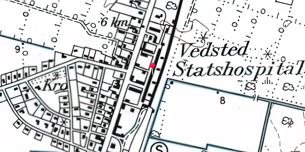 Historisk kort over Vedsted-Hvidding Station [1887-1923]