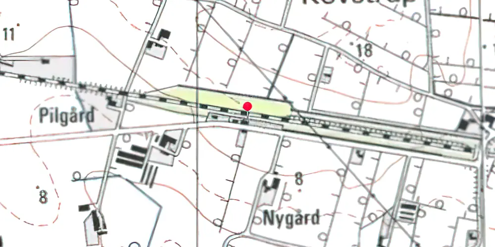 Historisk kort over Velling Station Historisk kort over Velling Station