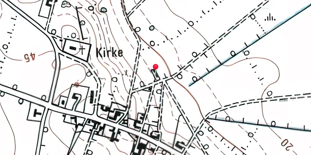 Historisk kort over Vester Højrup Station Historisk kort over Vester Højrup Station