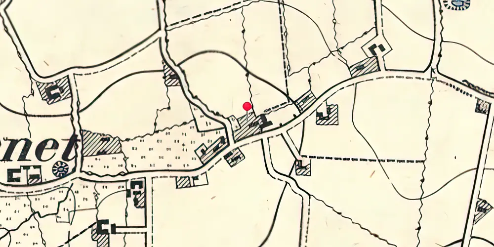 Historisk kort over Vester Lindet Station Historisk kort over Vester Lindet Station