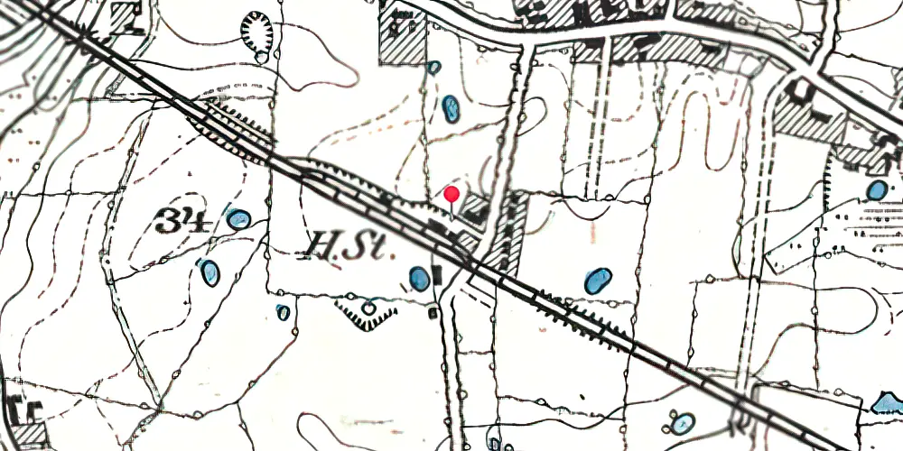Historisk kort over Vester Sottrup Station Historisk kort over Vester Sottrup Station