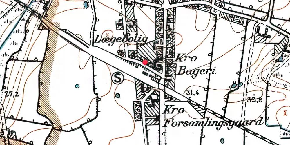 Historisk kort over Vester Sottrup Station Historisk kort over Vester Sottrup Station