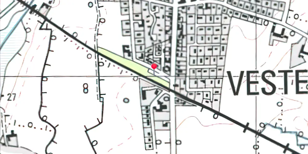Historisk kort over Vester Sottrup Station Historisk kort over Vester Sottrup Station