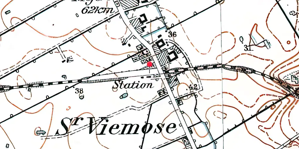 Historisk kort over Viemose Station Historisk kort over Viemose Station