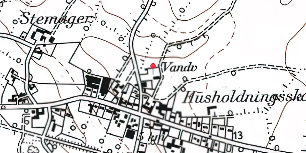 Historisk kort over Vollerup Stationskro [1898-1933]