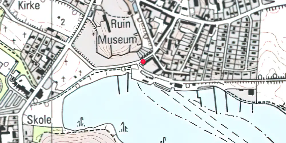 Historisk kort over Vordingborg Slot Station Historisk kort over Vordingborg Slot Station