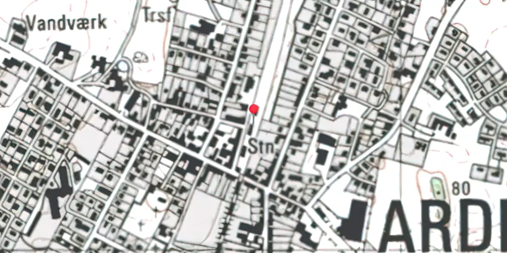 Historisk kort over Arden Station Historisk kort over Arden Station