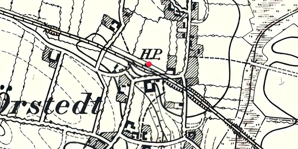 Historisk kort over Sønder Ørsted Station Historisk kort over Sønder Ørsted Station