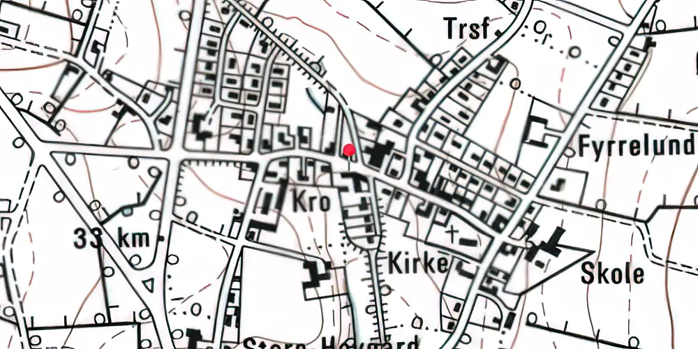 Historisk kort over Øster Lindet Station Historisk kort over Øster Lindet Station