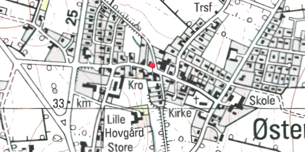 Historisk kort over Øster Lindet Station Historisk kort over Øster Lindet Station