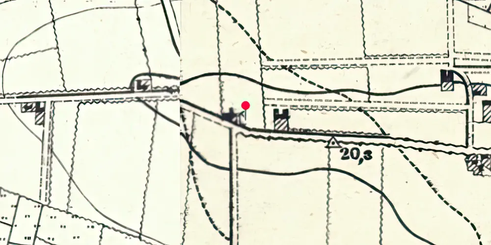 Historisk kort over Øster Åbølling Station