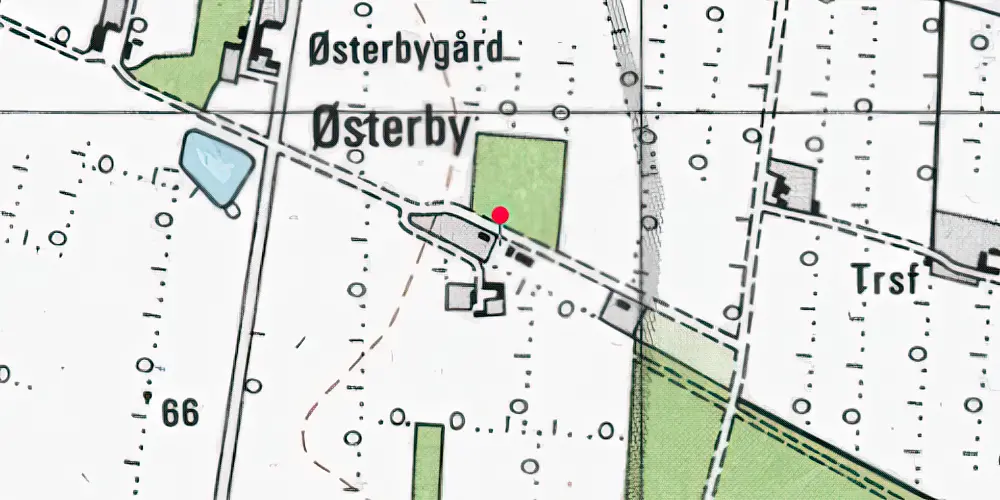 Historisk kort over Østerby Holdeplads Historisk kort over Østerby Holdeplads