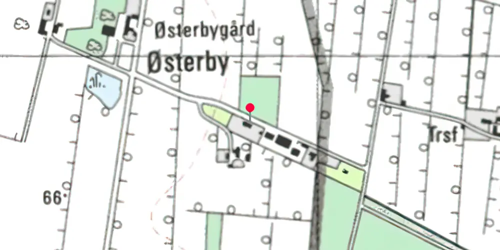 Historisk kort over Østerby Holdeplads Historisk kort over Østerby Holdeplads