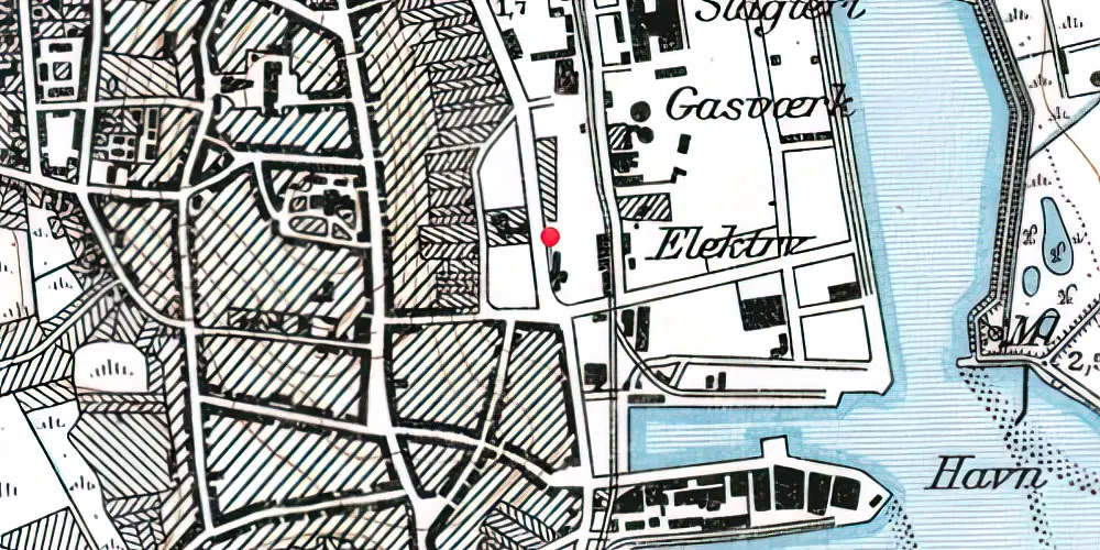 Historisk kort over Aabenraa Amtsbanegård Historisk kort over Aabenraa Amtsbanegård