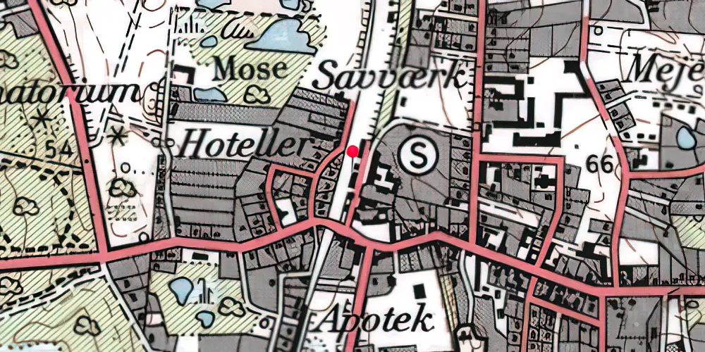 Historisk kort over Skørping Station Historisk kort over Skørping Station