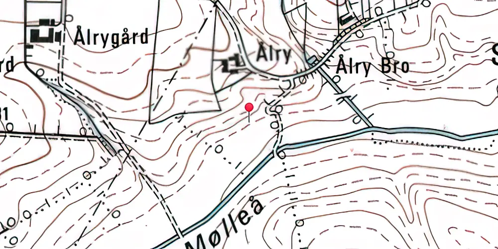 Historisk kort over Aalry Trinbræt