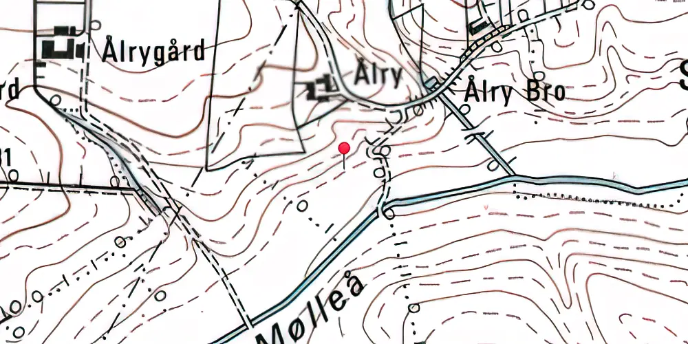 Historisk kort over Aalry Trinbræt Historisk kort over Aalry Trinbræt