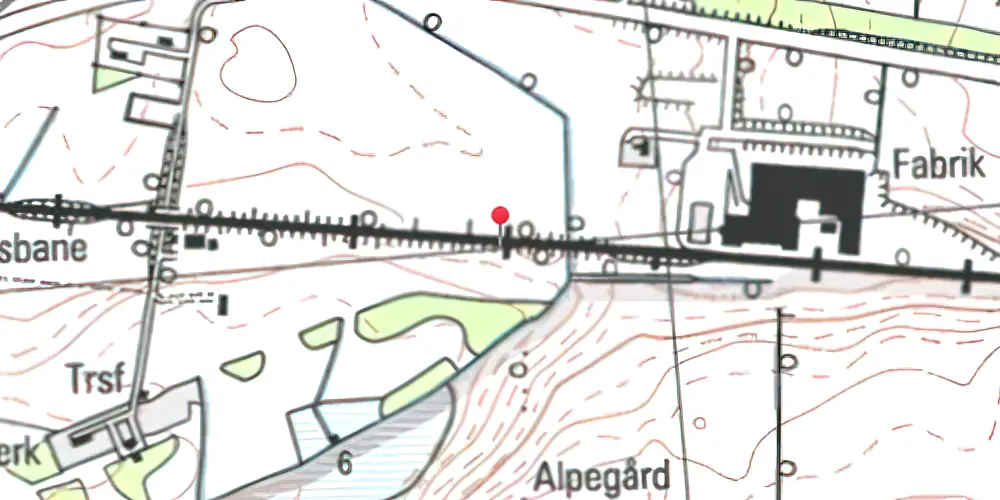 Historisk kort over Kildedal Station