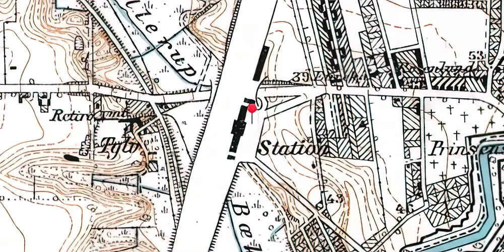 Historisk kort over Fredericia Station Historisk kort over Fredericia Station