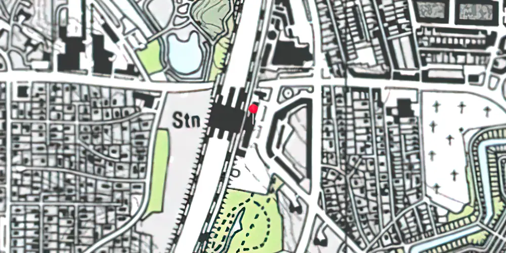 Historisk kort over Fredericia Station Historisk kort over Fredericia Station
