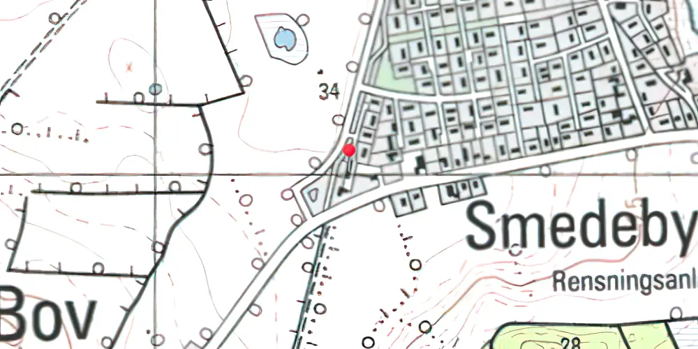 Historisk kort over Smedeby Station Historisk kort over Smedeby Station