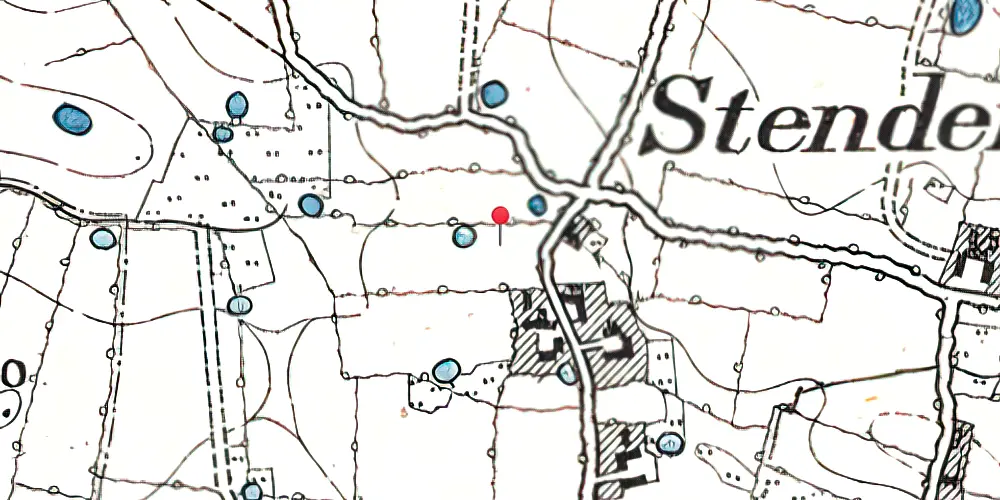 Historisk kort over Stenderup (Sønderjylland) Trinbræt