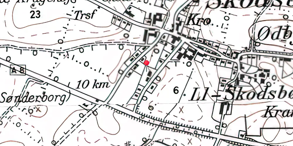 Historisk kort over Skodsbøl (Sønderjylland) Station Historisk kort over Skodsbøl (Sønderjylland) Station