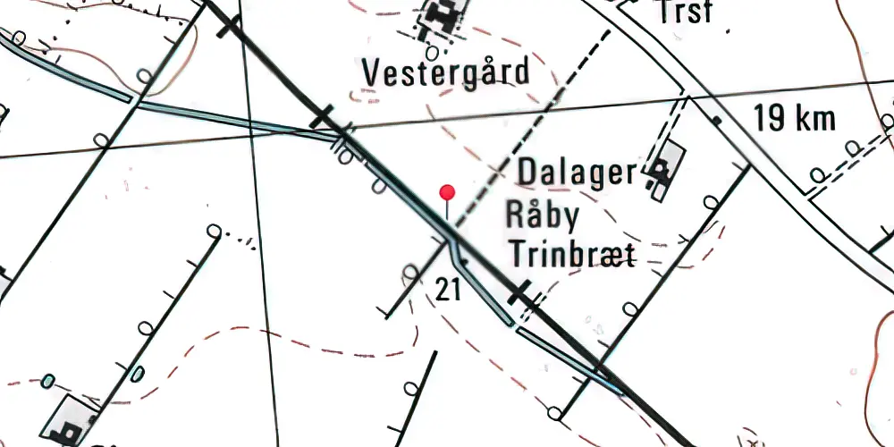 Historisk kort over Raaby Trinbræt Historisk kort over Raaby Trinbræt