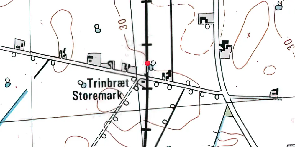 Historisk kort over Storemark Trinbræt Historisk kort over Storemark Trinbræt