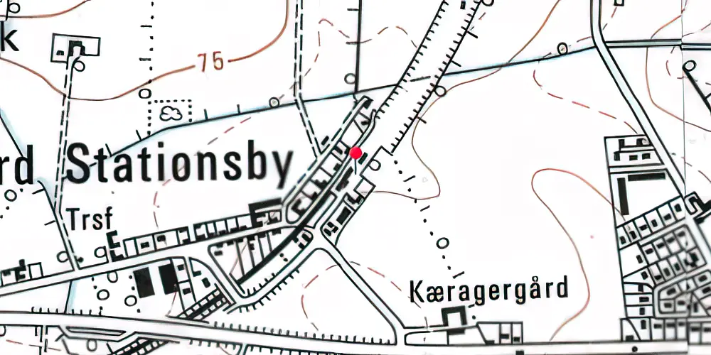 Historisk kort over Daugård Station Historisk kort over Daugård Station