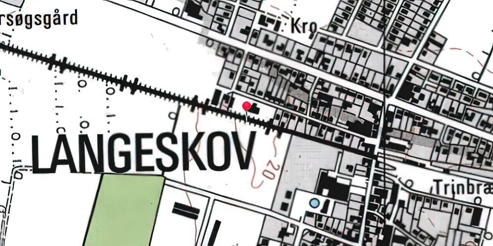 Historisk kort over Langeskov Trinbræt Historisk kort over Langeskov Trinbræt