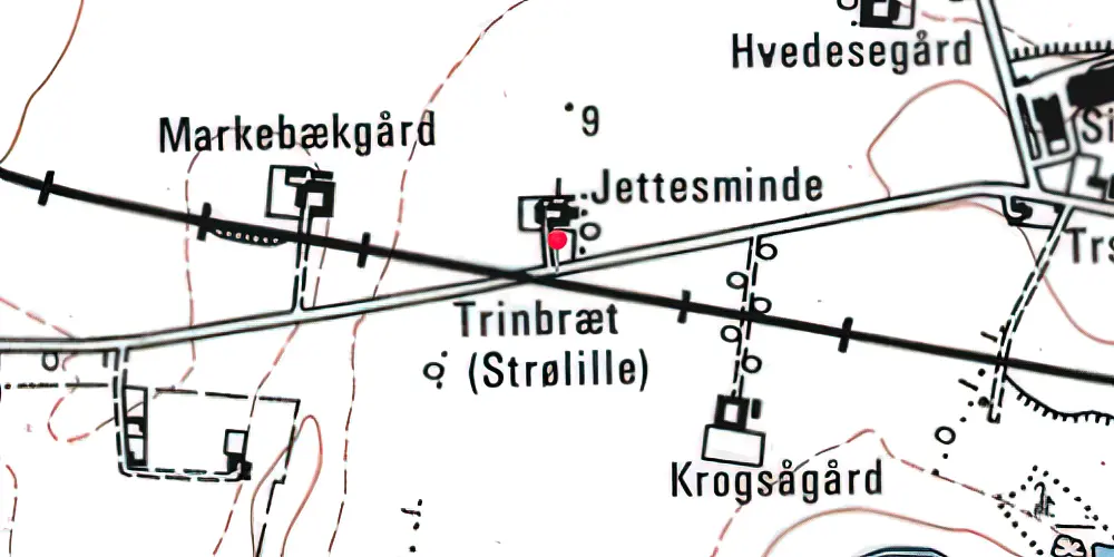 Historisk kort over Strølille Trinbræt