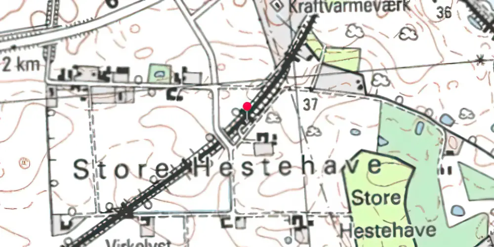 Historisk kort over Store Hestehave Trinbræt Historisk kort over Store Hestehave Trinbræt