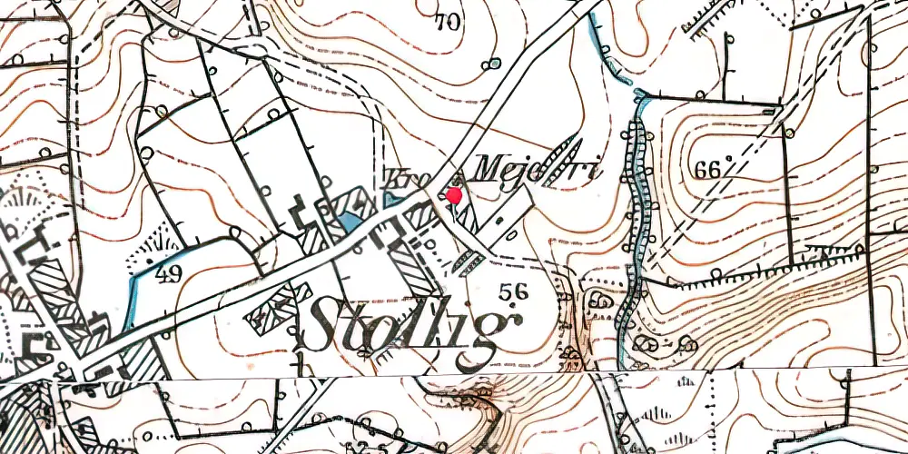 Historisk kort over Stollig Station Historisk kort over Stollig Station