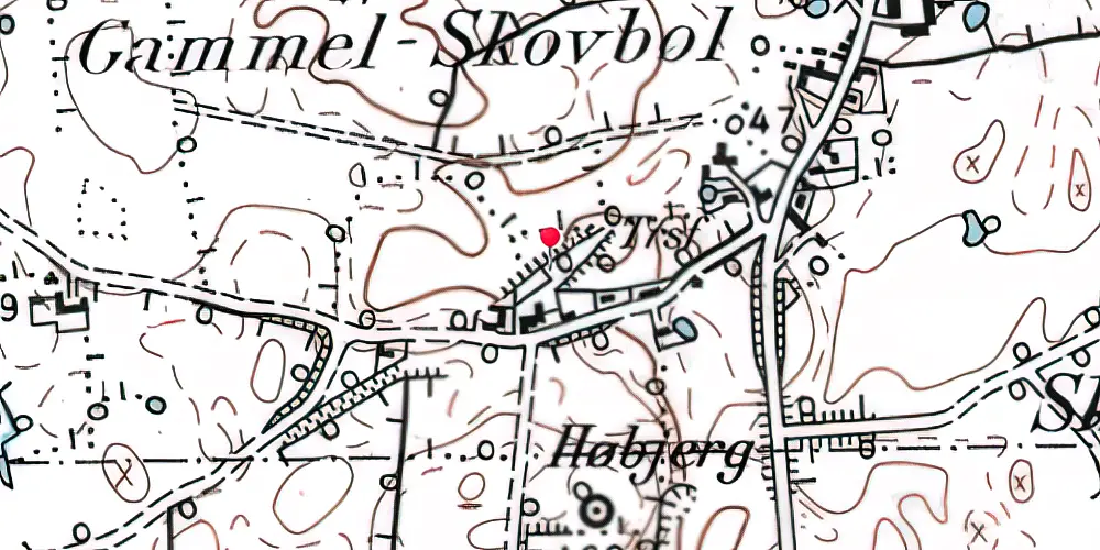 Historisk kort over Skovbølgård Stationskro Historisk kort over Skovbølgård Stationskro