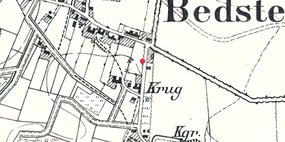 Historisk kort over Bedsted Løgum (Smalspor) Station Historisk kort over Bedsted Løgum (Smalspor) Station