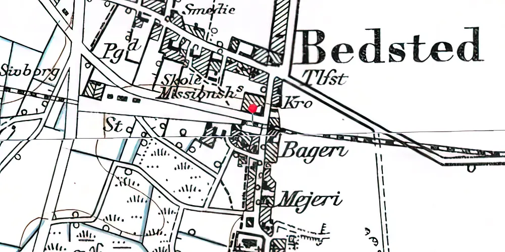 Historisk kort over Bedsted Løgum (Smalspor) Station Historisk kort over Bedsted Løgum (Smalspor) Station