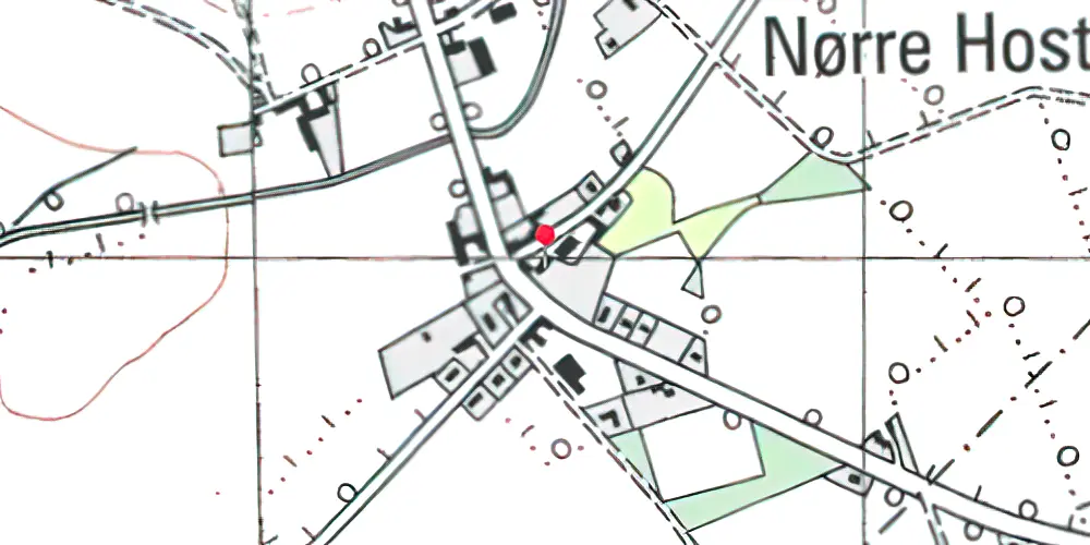 Historisk kort over Nørre-Hostrup (Smalspor) Station Historisk kort over Nørre-Hostrup (Smalspor) Station