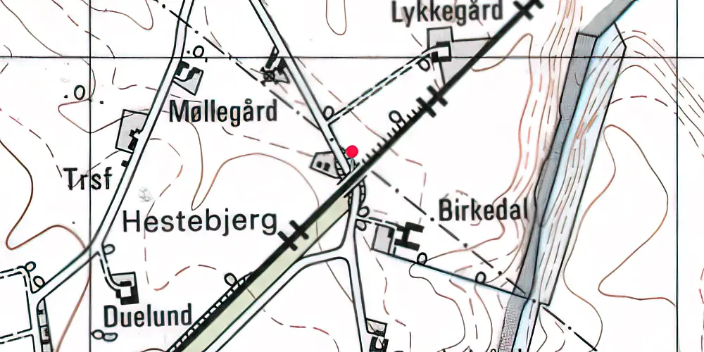 Historisk kort over Eriknauer Trinbræt Historisk kort over Eriknauer Trinbræt