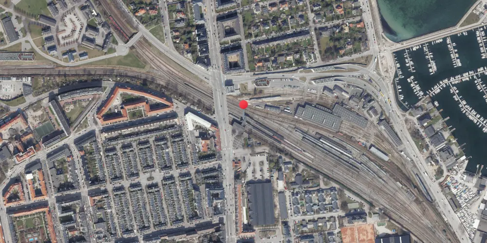 Historisk kort over Svanemøllen Station