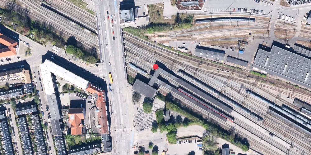 Historisk kort over Svanemøllen S-togsstation Historisk kort over Svanemøllen S-togsstation