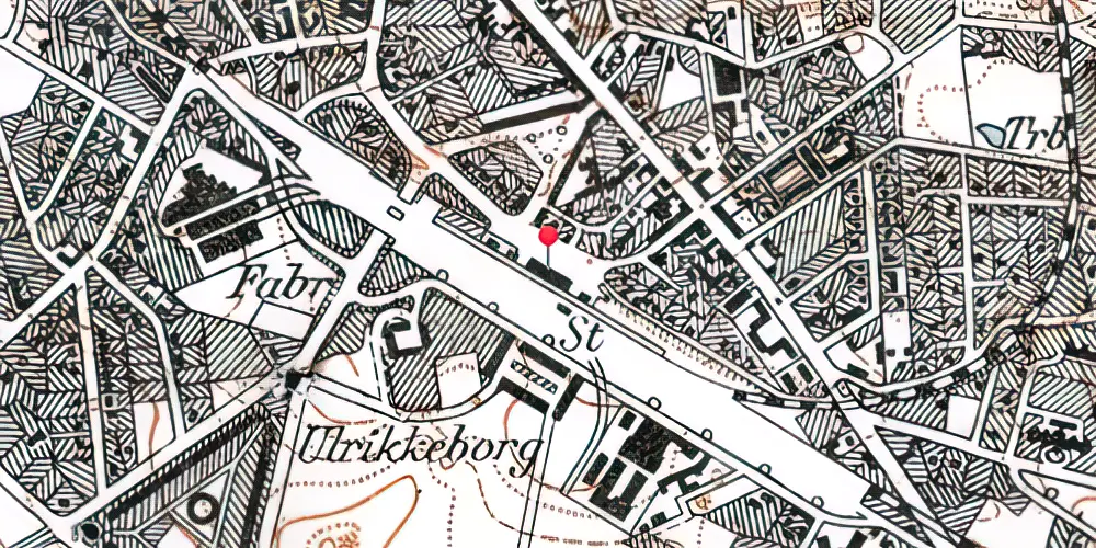 Historisk kort over Lyngby Station