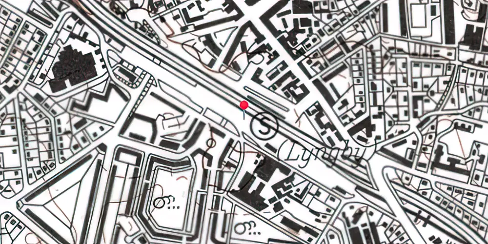 Historisk kort over Lyngby Station Historisk kort over Lyngby Station