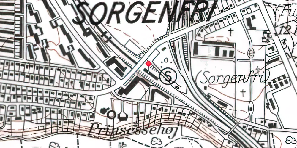 Historisk kort over Sorgenfri S-togstrinbræt