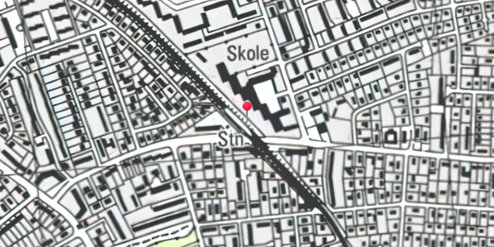Historisk kort over Stengården S-togstrinbræt